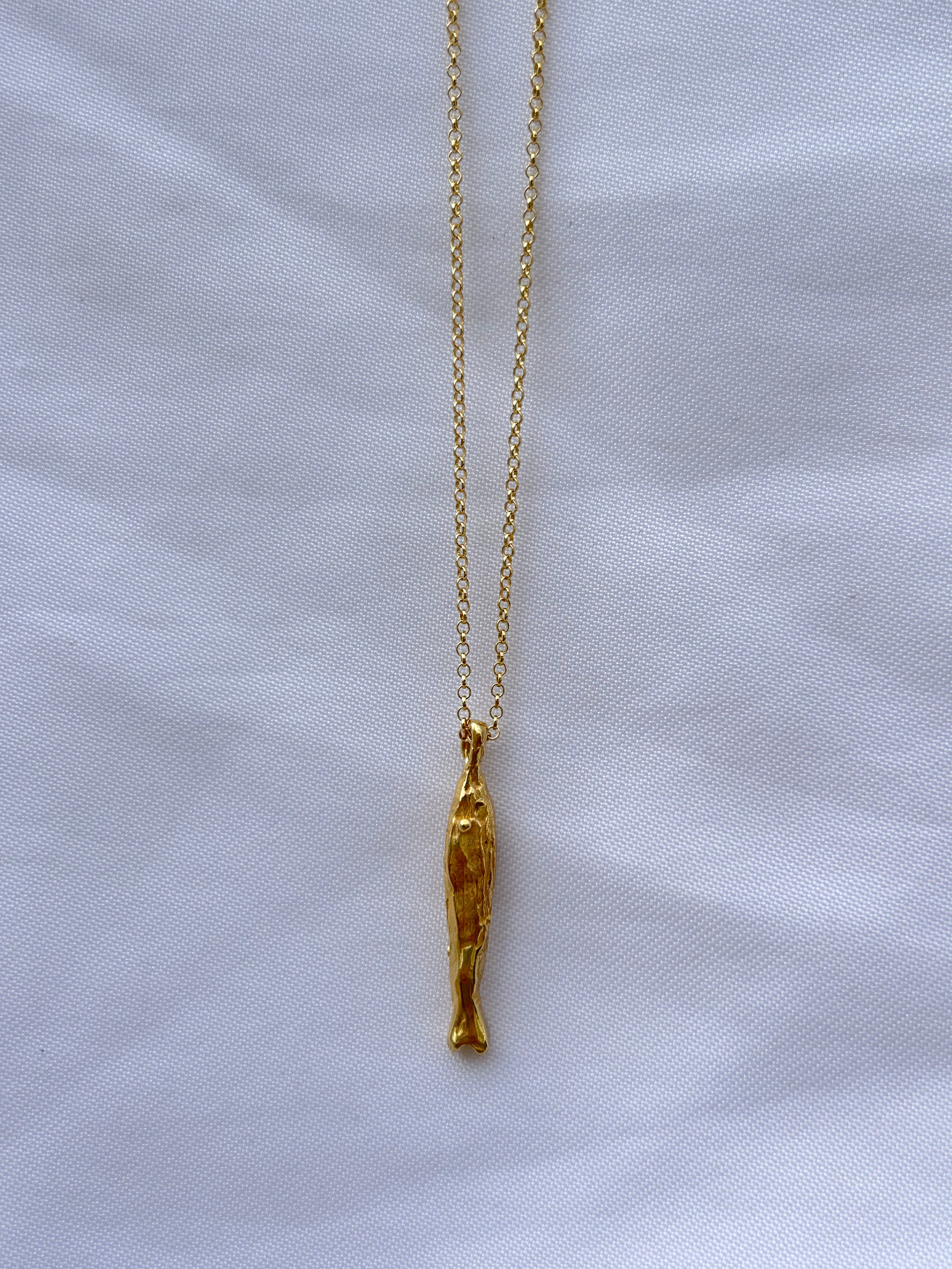 Long fish necklace
