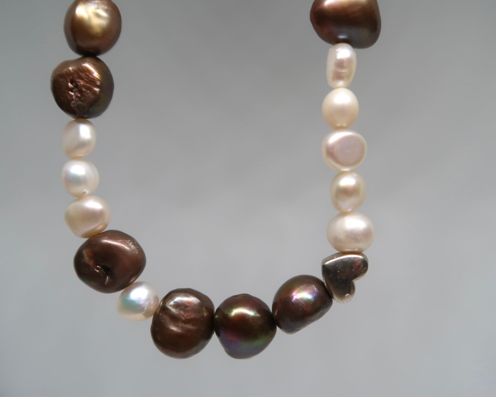 Brown pearl necklace